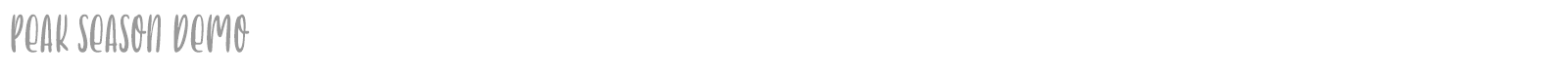 Peak Season font preview